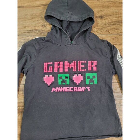 Minecraft Creeper Hoodie Kids Girls 12 Years Crop Hooded - Picture 3 of 10